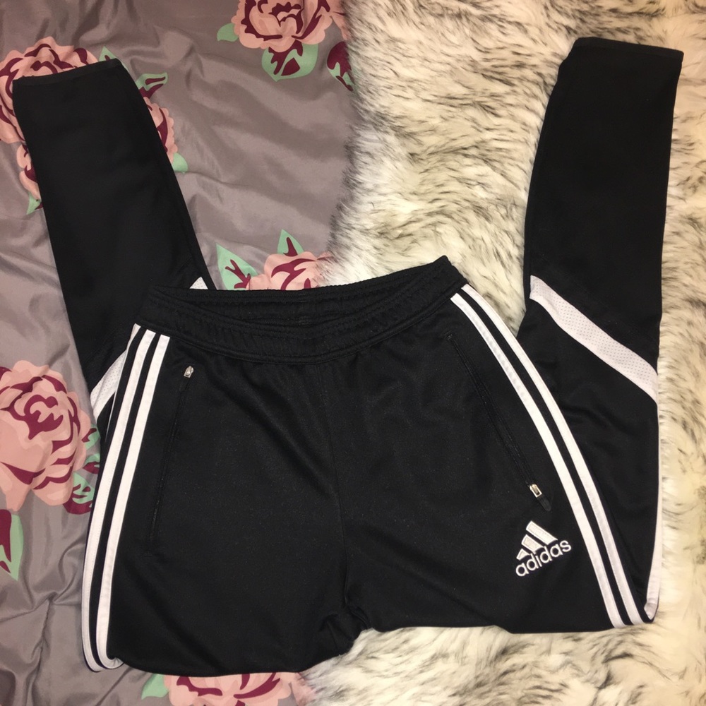 Classic Adidas Climalite 3 Stripe Athletic Pants